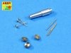 Aber 35l-175 Set of barrels for Soviet tank T-28 Early: 1 x KT-28 (76,2 mm), 3 x Machine Gun DT (7,62 mm) 1/35